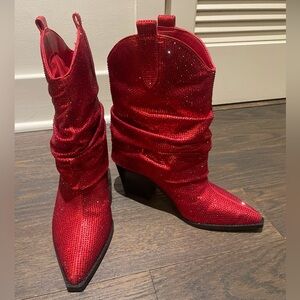 Jessica Simpson Gemorra Bootie in Red Muse US 7.5